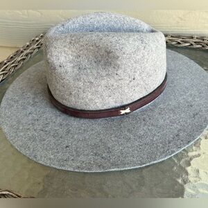 NINAKURU Wool Felt Hat w/Stitched Leather Band sz S-M